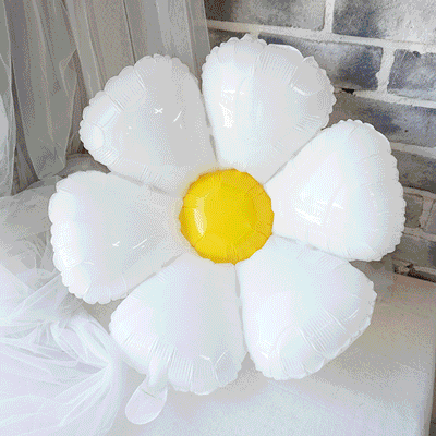 데이지꽃 스마일 은박풍선 이미지